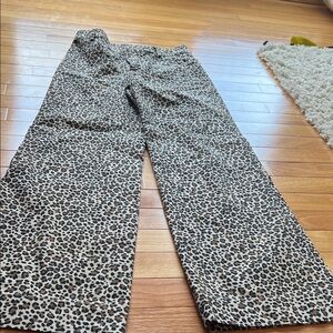 J. Crew Leopard Print Wide Leg Pants